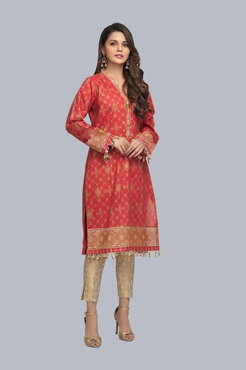 Bonanza Satrangi Asr211p09 Red Eid Collection 2021